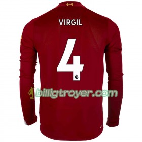 Billige Fotballdrakter Liverpool Virgil van Dijk 4 Hjemmedraktsett 2019/20 Langermet